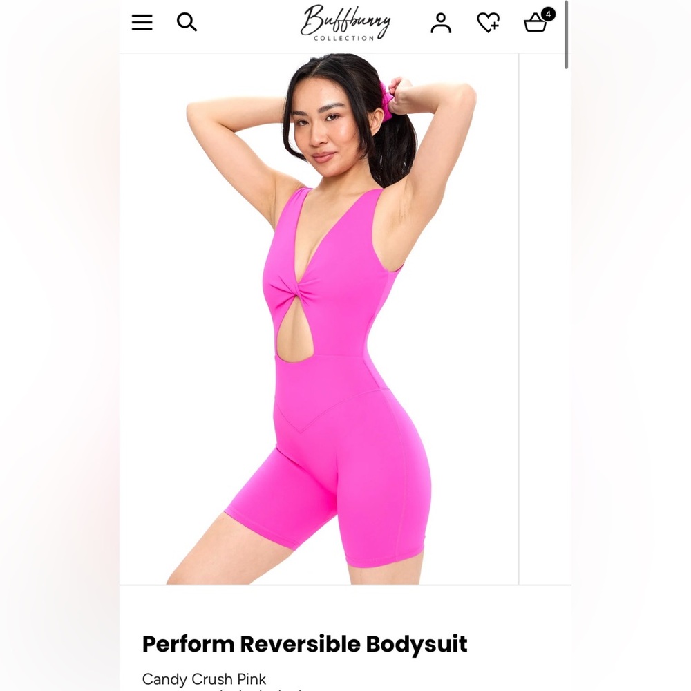 Buffbunny Perform Reversible Bodysuit Candy Crush Pink